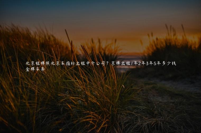 北京租牌照北京车指标出租中介公司？京牌出租1年2年3年5年多少钱