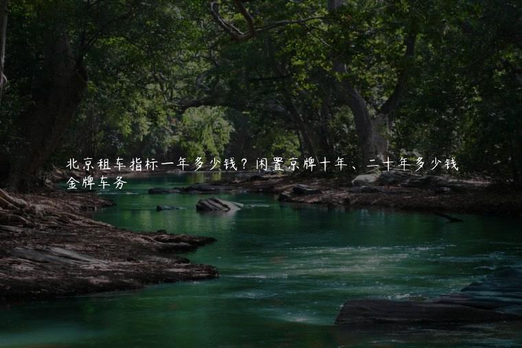 北京租车指标一年多少钱？闲置京牌十年、二十年多少钱