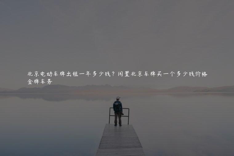 北京电动车牌出租一年多少钱？闲置北京车牌买一个多少钱价格