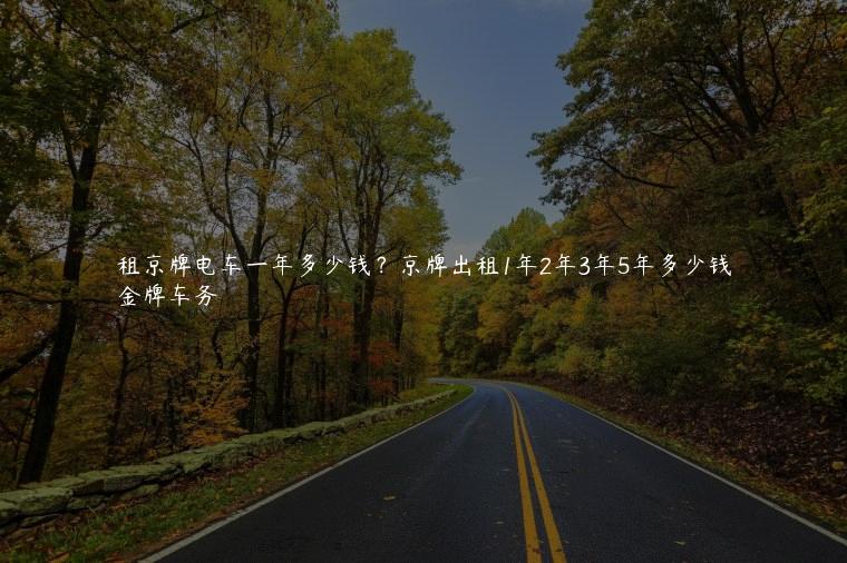 租京牌电车一年多少钱？京牌出租1年2年3年5年多少钱