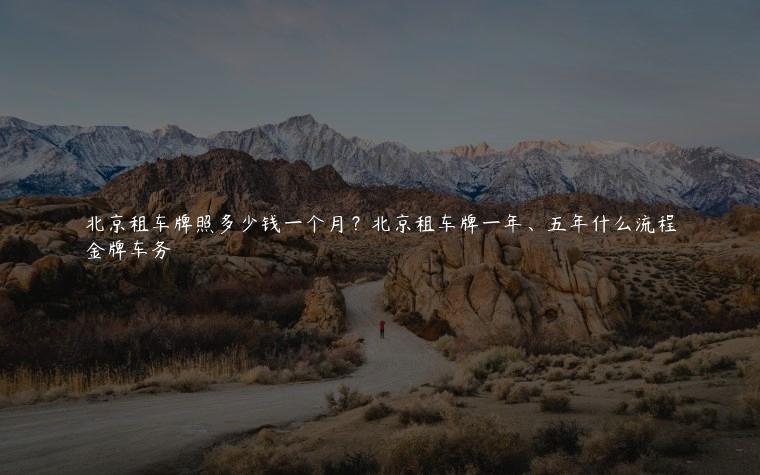北京租车牌照多少钱一个月？北京租车牌一年、五年什么流程