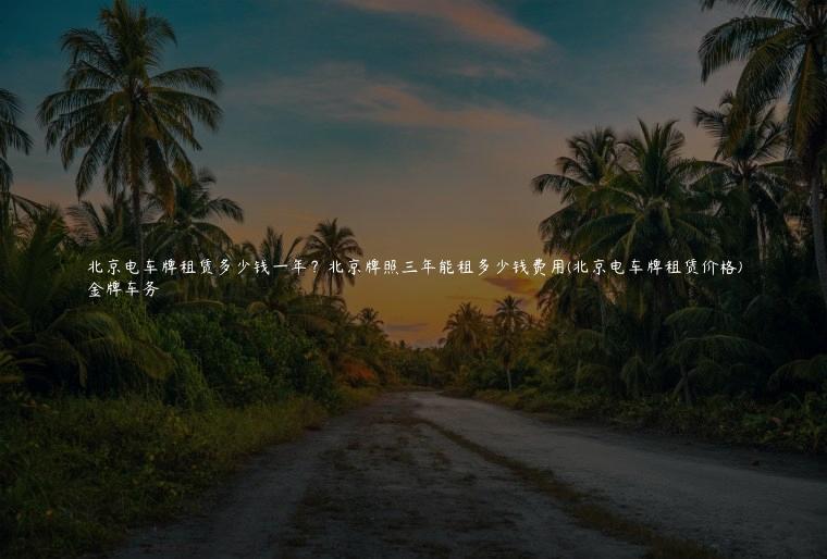 北京电车牌租赁多少钱一年？北京牌照三年能租多少钱费用(北京电车牌租赁价格)
