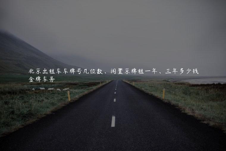 北京出租车车牌号几位数、闲置京牌租一年、三年多少钱