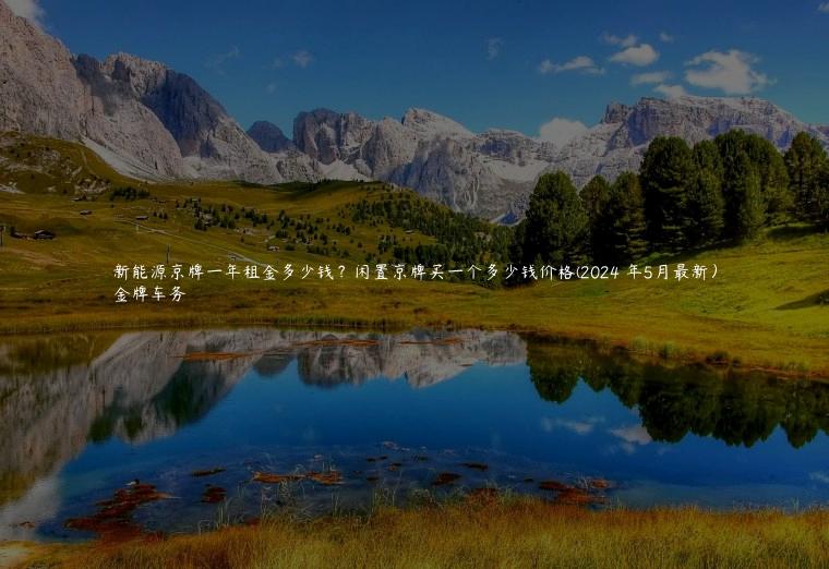 新能源京牌一年租金多少钱？闲置京牌买一个多少钱价格(2024 年5月最新）