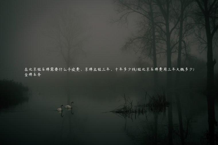 在北京租车牌需要什么手续费、京牌出租三年、十年多少钱(租北京车牌费用三年大概多少)