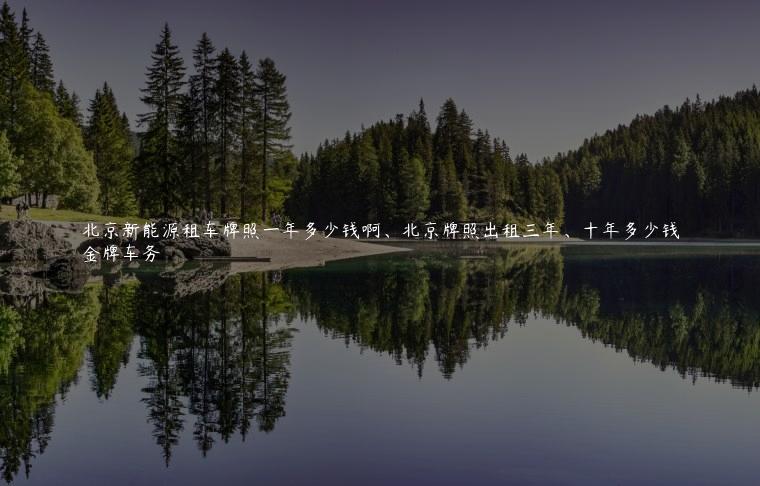 北京新能源租车牌照一年多少钱啊、北京牌照出租三年、十年多少钱