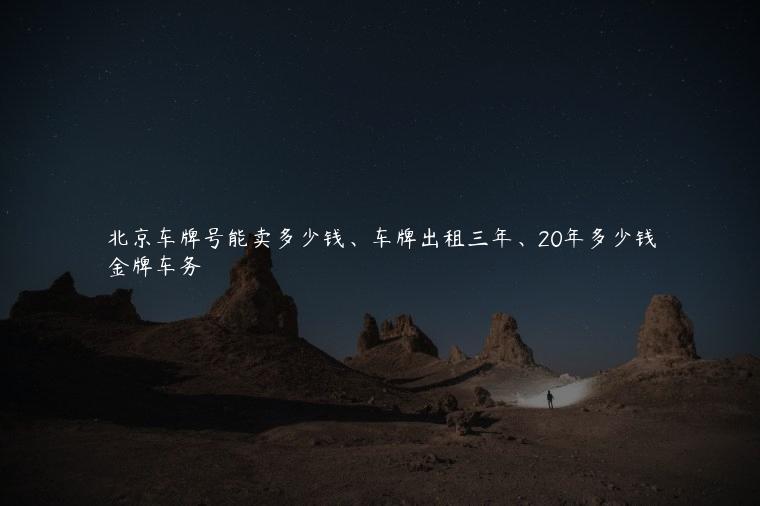 北京车牌号能卖多少钱、车牌出租三年、20年多少钱