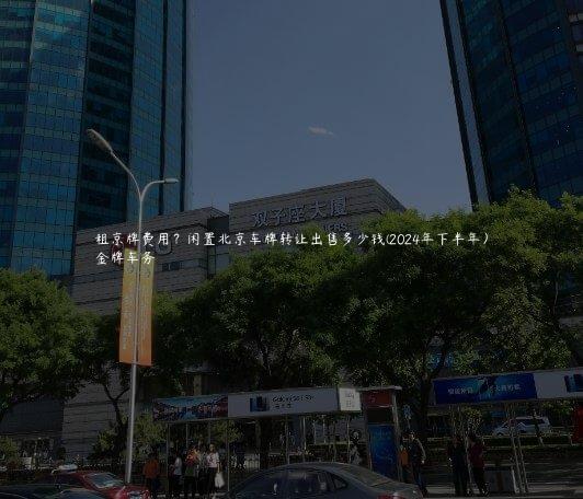 租京牌费用？闲置北京车牌转让出售多少钱(2024年下半年）