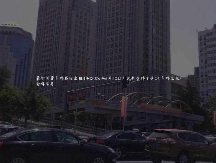 最新闲置车牌指标出租3年(2024年6月30日）选择金牌车务(汽车牌出租)
