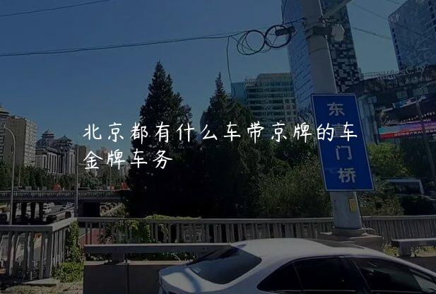 北京都有什么车带京牌的车