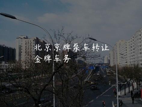 北京京牌泵车转让