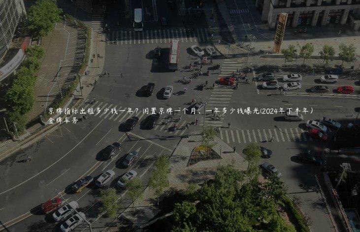 京牌指标出租多少钱一年？闲置京牌一个月、一年多少钱曝光(2024年下半年）
