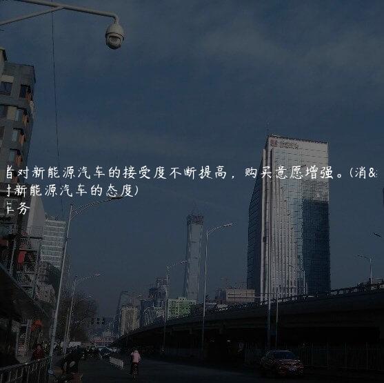消费者对新能源汽车的接受度不断提高，购买意愿增强。(消费者对新能源汽车的态度)