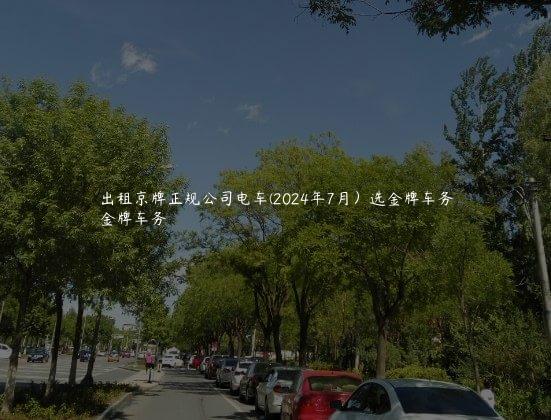 出租京牌正规公司电车(2024年7月）选金牌车务