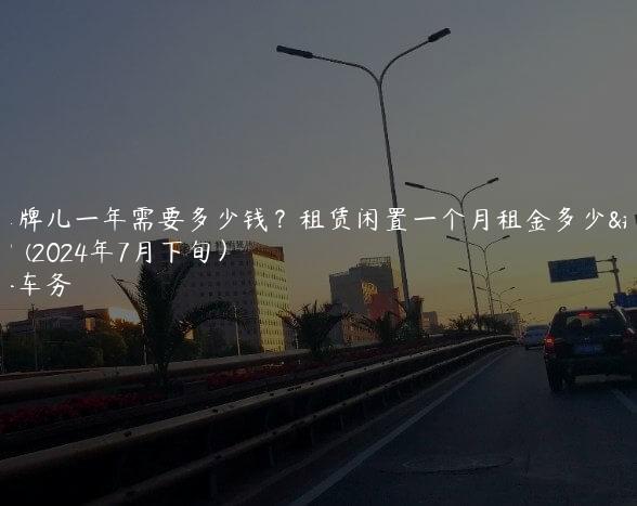 租车牌儿一年需要多少钱？租赁闲置一个月租金多少钱？(2024年7月下旬）