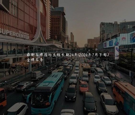 最新车牌指标出租长期24年(2024年7月下旬）