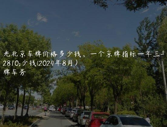 曝光北京车牌价格多少钱、一个京牌指标一年三年多少钱(2024年8月）