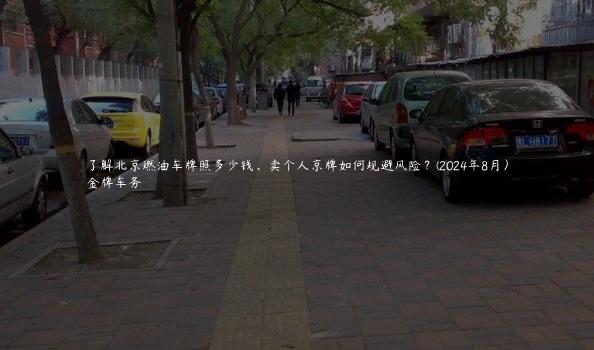 了解北京燃油车牌照多少钱、卖个人京牌如何规避风险？(2024年8月）