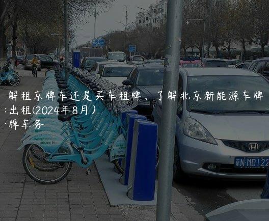 了解租京牌车还是买车租牌、了解北京新能源车牌指标出租(2024年8月）