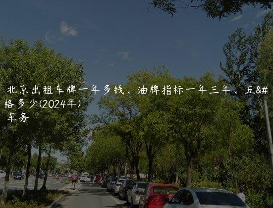 探听北京出租车牌一年多钱、油牌指标一年三年、五年价格多少(2024年)