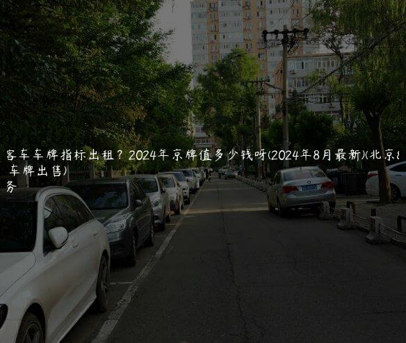 北京小客车车牌指标出租？2024年京牌值多少钱呀(2024年8月最新)(北京市小客车车牌出售)