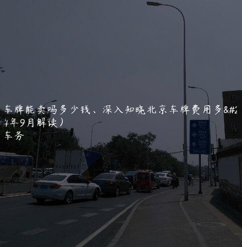 北京车牌能卖吗多少钱、深入知晓北京车牌费用多少(2024年9月解读）