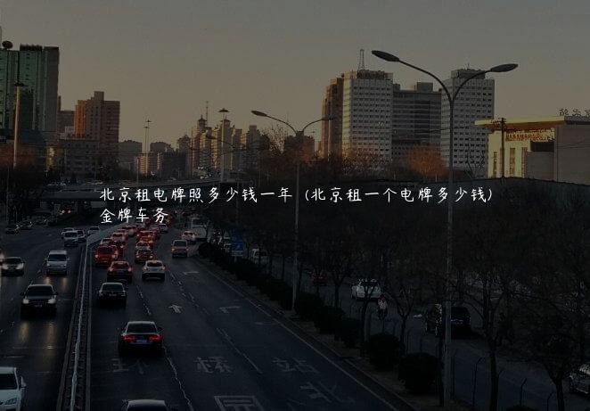 北京租电牌照多少钱一年  (北京租一个电牌多少钱)