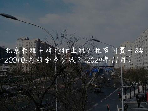 北京长租车牌指标出租？租赁闲置一个月租金多少钱？(2024年11月）