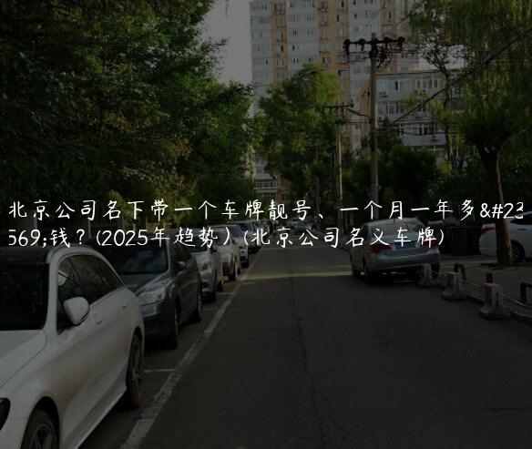 北京公司名下带一个车牌靓号、一个月一年多少钱？(2025年趋势）(北京公司名义车牌)