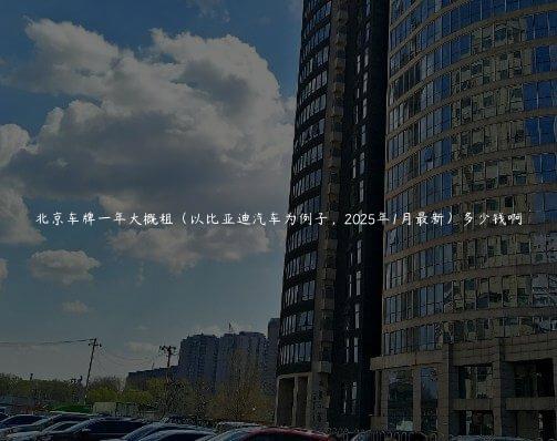 北京车牌一年大概租（以比亚迪汽车为例子，2025年1月最新）多少钱啊