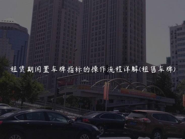 租赁期闲置车牌指标的操作流程详解(租售车牌)