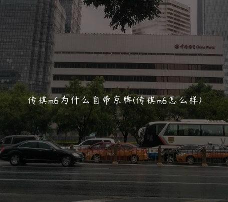 传祺m6为什么自带京牌(传祺m6怎么样)